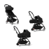 Carucior 3 in 1 pentru copii STOKKE YOYO³, cu pachet nou nascut, landou si pachet de culoare - Black, cu cadru Black - 1