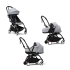 Carucior 3 in 1 pentru copii STOKKE YOYO³, cu pachet nou nascut, landou si pachet de culoare - Black, cu cadru White - 8