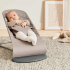 Balansoar pentru copii BabyBjorn Bliss, cu aspect clasic, tesatura matlasata, Sand Grey - 2