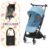 Pachet promotional carucior sport Cybex Gold Libelle, cu protectie de ploaie sau geanta de transport cadou, Beach Blue - 1