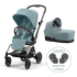 Πακέτο 2 σε 1 Cybex Gold Eezy S Twist+ 2, 360° με πορτμπαγκάζ και προσαρμογείς δώρου, Stormy Blue - 1