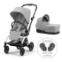 Πακέτο 2 σε 1 Cybex Gold Eezy S Twist+ 2, 360° με πορτμπαγκάζ και προσαρμογείς δώρου, Fog Grey - 1