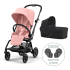 Πακέτο 2 σε 1 Cybex Gold Eezy S Twist+ 2, 360° με πορτμπαγκάζ και προσαρμογείς δώρου, Candy Pink - 1