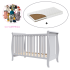 Patut pentru copii BabyMatters Nido, din lemn masiv, 120x60 cm, cu saltea de cocos inclusa - Grey - 1