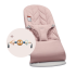 Balansoar pentru copii BabyBjorn Bliss cu tesatura matlasata, aspect de petala si bara de jucarii, Dusty Pink - 3