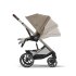 Παιδικό καρότσι Cybex Balios S Lux, προηγμένη ανάρτηση, Almond Beige με πλαίσιο Taupe - 5