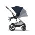 Παιδικό καρότσι Cybex Balios S Lux, προηγμένη ανάρτηση, Ocean Blue με ασημί πλαίσιο - 5