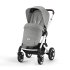 Cybex Talos S Lux, здрава, усъвършенствано окачване, удобна бебешка спортна количка - каменно сива със сребриста рамка - 2