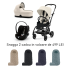 Carucior 3 in 1 pentru copii Cybex Gold Eezy S Twist +2, cu landou si scoica Cloud G Plus, Canvas White cu cadru Black - 1