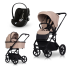 Детска количка 3 в 1, Cavoe MOI XL, с черупка Cybex Cloud G Plus, Macaroon - 1