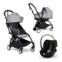 Carucior 3 in 1 pentru copii BABYZEN YOYO², cadru negru, cu landou, scoica auto Cloud G si pachet de culoare Stone - 1