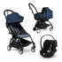 Carucior 3 in 1 pentru copii BABYZEN YOYO², cadru negru, cu landou, scoica auto Cloud G si pachet de culoare Air France - 1