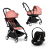 Carucior 3 in 1 pentru copii BABYZEN YOYO², cadru negru, cu landou, scoica auto Cloud G si pachet de culoare Ginger - 1