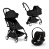 Carucior 3 in 1 pentru copii BABYZEN YOYO², cadru negru, cu landou, scoica auto Cloud G si pachet de culoare Black - 1