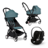 Carucior 3 in 1 pentru copii BABYZEN YOYO², cadru negru, cu landou, scoica auto Cloud G si pachet de culoare Aqua - 1