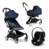 Carucior 3 in 1 pentru copii BABYZEN YOYO², cadru alb, cu landou, scoica auto Cloud G si pachet de culoare Air France - 1