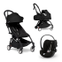 Carucior 3 in 1 pentru copii BABYZEN YOYO², cadru negru, pachet nou nascut, scoica auto Cloud G si pachet de culoare Black - 1