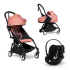 Carucior 3 in 1 pentru copii BABYZEN YOYO², cadru negru, pachet nou nascut, scoica auto Cloud G si pachet de culoare Ginger - 1