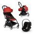 Carucior 3 in 1 pentru copii BABYZEN YOYO², cadru negru, pachet nou nascut, scoica auto Cloud G si pachet de culoare Red - 1