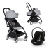 Carucior 3 in 1 pentru copii BABYZEN YOYO², cadru negru, pachet nou nascut, scoica auto Cloud G si pachet de culoare Stone - 1