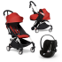 Carucior 3 in 1 pentru copii BABYZEN YOYO², cadru alb, pachet nou nascut, scoica auto Cloud G si pachet de culoare Red - 1