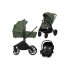 Детска спортна количка Lionelo Mika 3 в 1 PLUS, с включени аксесоари, количка и черупка, Green Olive - 2
