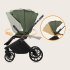 Carucior sport pentru copii Lionelo Mika 2 in 1 PLUS, cu landou si accesorii, Green Olive - 14