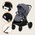 Carucior sport pentru copii Lionelo Mika 2 in 1 PLUS, cu landou si accesorii, Grey Stone - 21