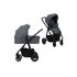 Бебешка количка 2 в 1 Lionelo Amber PLUS, с аксесоари, 0 - 22 кг, Gray Graphite - 1