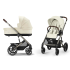 Детска количка 2 в 1 Balios S Lux с кош - Seashell Beige с рамка Taupe - 1