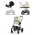 Детска количка 3 в 1 Balios S Lux с кошче и столче за кола Cloud G Plus - Seashell Beige с рама Taupe - 1