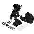 Carucior sport pentru copii Lionelo Mika 2 in 1 PLUS, cu landou si accesorii, Black Onyx - 1