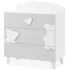 Детски скрин Italbaby Matisse, колекция Boutique, три чекмеджета, масив бук - Bianco-Grey - 1