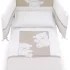 Спален комплект Pony Italbaby Baby Jolie, колекция Trendy, четири части, изработен от памук - Choco - 1