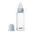 Пълен комплект PP бебешко шише без BPA, Лигавници, против колики, 270 ml, силикон, Baby Blue - 1