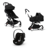 Stokke YOYO³ Παιδικό Καρότσι 3 σε 1 με Πορτ-μπεμπέ, Βρεφικό Κάθισμα & Colour Pack Black - Σκελετός White - 1