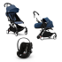 Carucior 3 in 1 pentru copii STOKKE YOYO³, cu pachet nou nascut, scoica auto si pachet de culoare - Air France, cu cadru White - 1