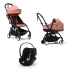 Carucior 3 in 1 pentru copii STOKKE YOYO³, cu landou, scoica auto si pachet de culoare - Ginger, cu cadru Black - 1