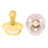 Set 2 suzete BIBS, Colour Latex, tetina rotunda, 6 luni + Pale Butter/Petal - 1