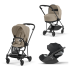 Carucior 3 in 1 pentru copii Cybex Mios 3.0, cu landou si scoica Cloud T Plus - Cozy Beige cu cadru Matt Black - 1