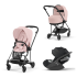 Carucior 3 in 1 pentru copii Cybex Mios 3.0, cu landou si scoica Cloud T Plus - Peach Pink cu cadru Matt Black - 1