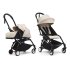 Carucior 2 in 1 pentru copii STOKKE YOYO³, cu pachet nou nascut si pachet de culoare - Bonpoint Beige, cu cadru Black - 1