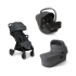 Carucior 3 in 1 pentru copii Joie Parcel LX Signature, cu landou Ramble XL si Scoica auto I-SNUG 2, Ebony - 1