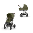Carucior 2 in 1 Balios S Lux pentru copii, cu landou - Moss Green cu cadru Taupe - 1
