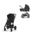 Carucior 2 in 1 Balios S Lux pentru copii, cu landou - Moon Black cu cadru Black - 1