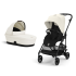 Carucior 2 in 1 Cybex Melio Carbon pentru copii, modern, cu landou, Canvas White - 1