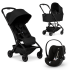 Carucior 3 in 1 pentru copii Joolz Aer 2, cu landou si scoica auto Cloud G Plus, Space black - 1