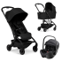 Carucior 3 in 1 Joolz Aer 2, cu landou si scoica auto Baby Safe PRO Style, Space black - 1