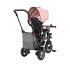 Tricicleta pentru copii Lionelo Tris, ultrapliabila, rotire 360°, Rose/Grey - 7