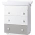 Comoda Italbaby, Colectia Evoc clasic pentru copii, trei sertare, cu salteluta si cadita, Grigio - 1